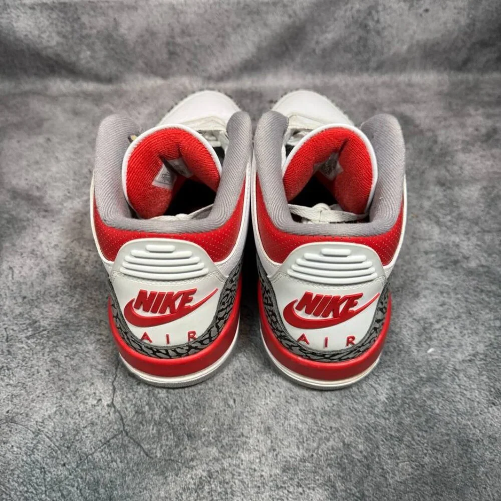 Size 9.5 | Jordan 3 Fire Red No Box| Pre-Owned - Picture 3 of 8